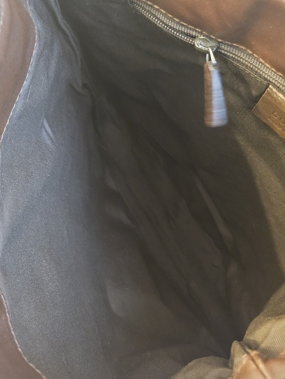 Gucci Vintage GG Canvas Brown Leather Shoulder Bag Hobo - Picture 14 of 14